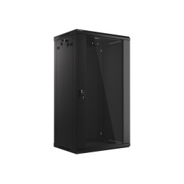 Lanberg 19" Wall-Mount Rack Cabinet 22U/600x450 V2 Black (Flat-Pack)