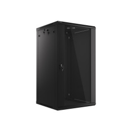 Lanberg 19" Wall-Mount Rack Cabinet 22U/600x600 V2 Black (Flat-Pack)