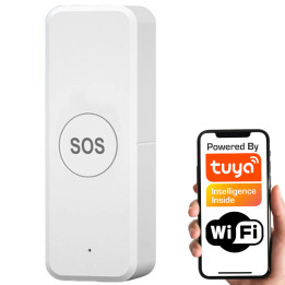 Ar akumulatoru darbināma SOS trauksmes poga WiFi Tuya Smart T059
