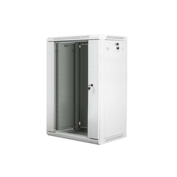 Lanberg 19" 18U 600x450 Wall-Mount Rack Cabinet, Glass Door, Grey (Flat-Pack V2)