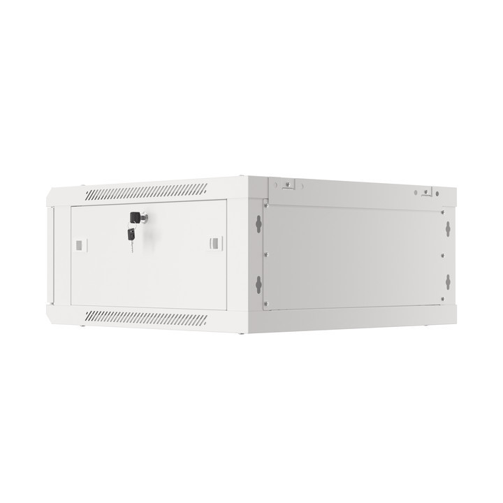 Lanberg LANB-19-04U-450-S 19" seinälle kiinnitettävä telinekaappi 4U 600x450mm harmaa lasiovi