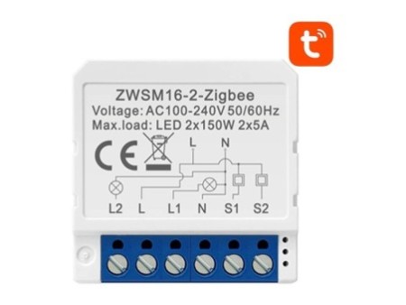 Viedais slēdža modulis ZigBee ZWSM16-W2 TUYA Avatto