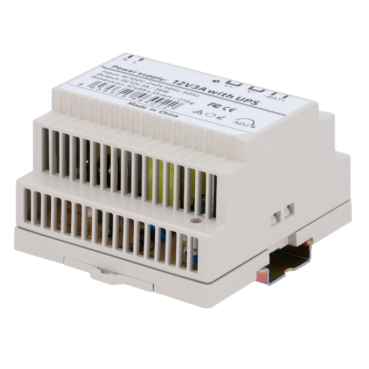 Блок питания MARCA BLANCA DC12V3A-DIN-UPS-P для DIN-рейки, 12V 3A с ИБП