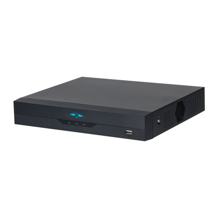 X-SECURITY XS-NVR2108-4AI 8-kanavainen NVR, 4 PoE-porttia, 12 megapikselin tallennus, AI-kasvojentunnistus