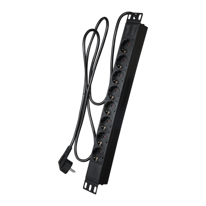 MARCA BLANCA PDU-8P1U 1U 19" teline-PDU, 8 ulostuloa