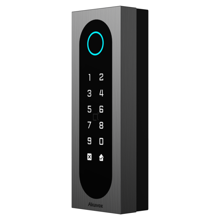 AKUVOX AK-A08S biometrinis terminalas su BLE, NFC, RFID – IP65 lauko prieigos kontrole