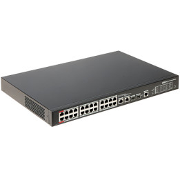 Dahua PFS4226-24ET-360-V3 24-portu 100 Mbps + 2 Gigabit pārvaldīts PoE slēdzis 360W