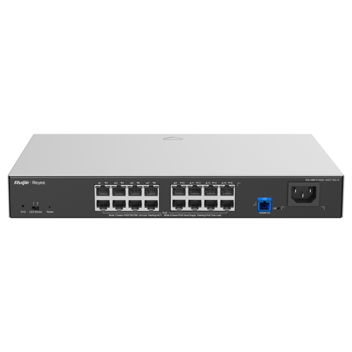 REYEE RG-NBF2100S-16GT1SC-P 16-Port Gigabit PoE+ Managed Switch with 1 SFP Uplink