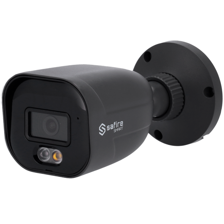 SAFIRE SMART SF-IPB080A-4E1-DL-GREY 4MP Bullet IP Camera with PoE, Wi-Fi, Dual Illumination, IP67