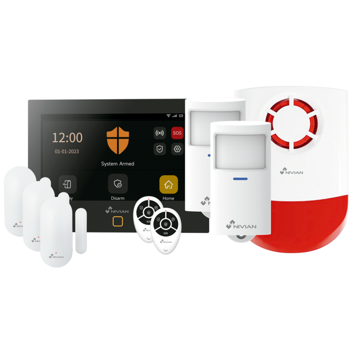 NIVIAN RETAIL NVS-TOUCHALARM-PREMIUM Touch Alarm Control Panel – Smart Home Security System