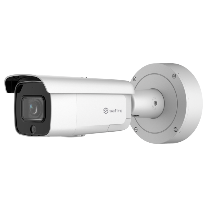 SAFIRE SF-IPB798ZUWA-4US-AI2 IP/PoE Bullet Camera, 2.8~12mm, IP66, Audio I/O, microSD up to 256GB