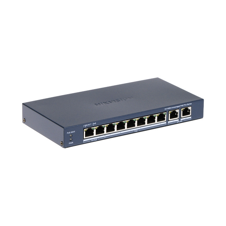 Hikvision DS-3E0310HP-E(C) 8-porttinen PoE-kytkin 120W