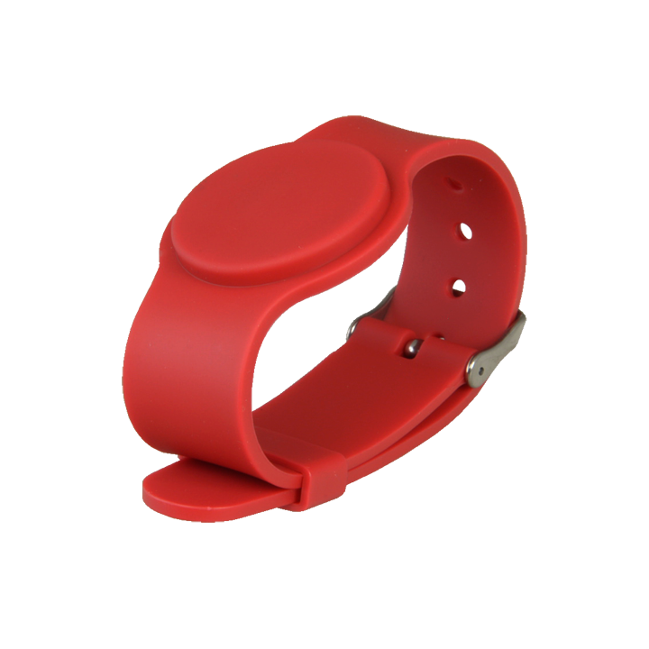 CARDCUBE RFID-BAND-ADJ-R Reguleeritav RFID randmepael 125 kHz EM4100 punane silikoon