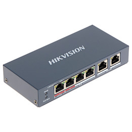 Hikvision DS-3E0106HP-E Nepārvaldāms PoE slēdzis 6 porti 4x PoE 100Mbps galddatora