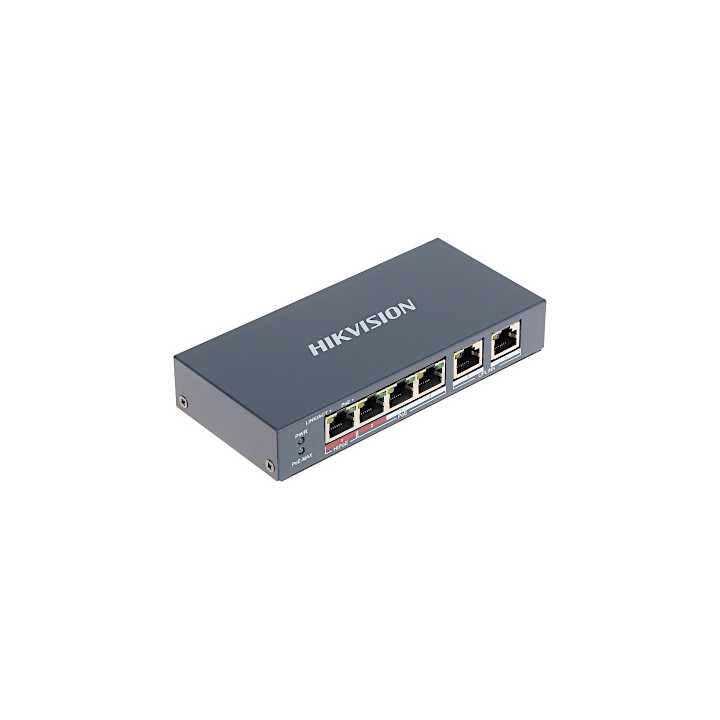 Hikvision DS-3E0106HP-E Nepārvaldāms PoE slēdzis 6 porti 4x PoE 100Mbps galddatora