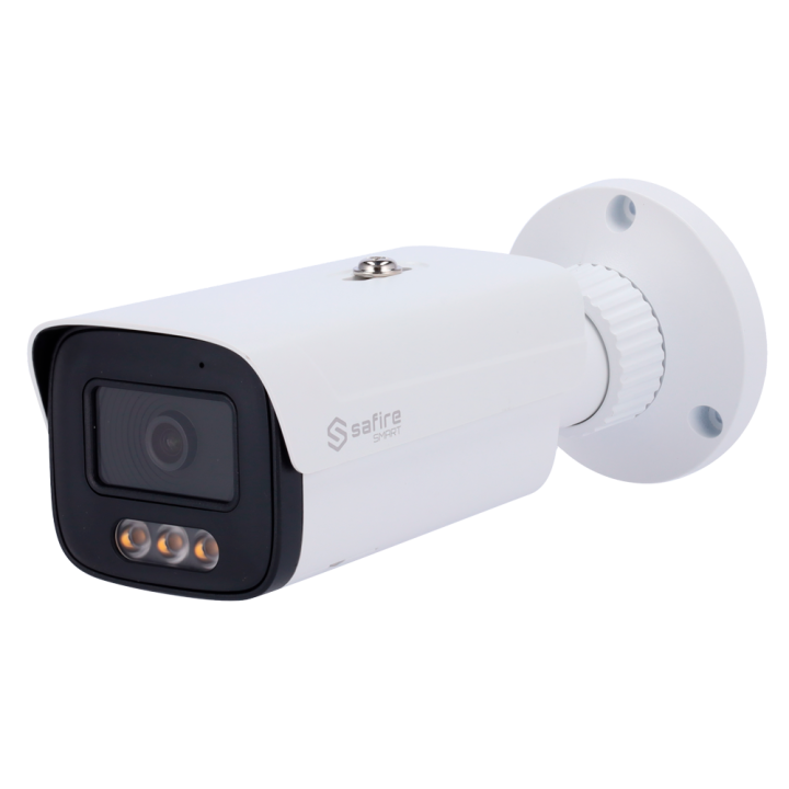 SAFIRE SMART SF-IPB386A-4E1-NIGHT 4MP IP Bullet Camera with PoE, Wi-Fi, IP67, IR 30m, White LED, Built-in Mic, microSD up to 512