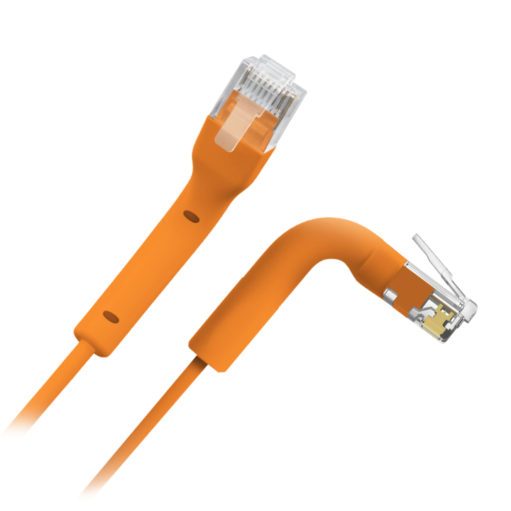 SAFIRE UTP6A-FLEX-05O Cat6a U/UTP Patch Cable (0.5 m, Orange)