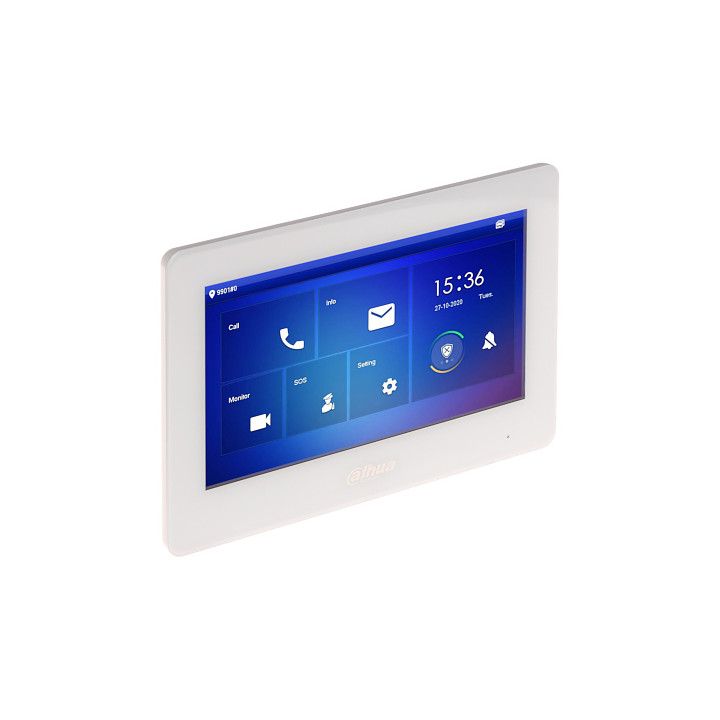 Dahua VTH5422HW-W 2-johtiminen IP- ja Wi-Fi-sisämonitori 7 tuuman kosketusnäytöllä