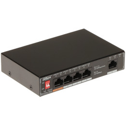 Dahua SF1005P 5 prievadų nevaldomas stalinis PoE jungiklis, 4 PoE prievadai, 10/100 Mbps, 55W