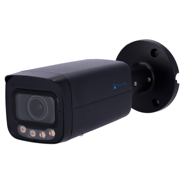 Цилиндрическая камера X-SECURITY XS-IPB829ZA-8P-DL-WIZ-BLACK, 4MP, IP67, PoE, с Wi-Fi, ИК 60м, объектив 2.7-13.5мм