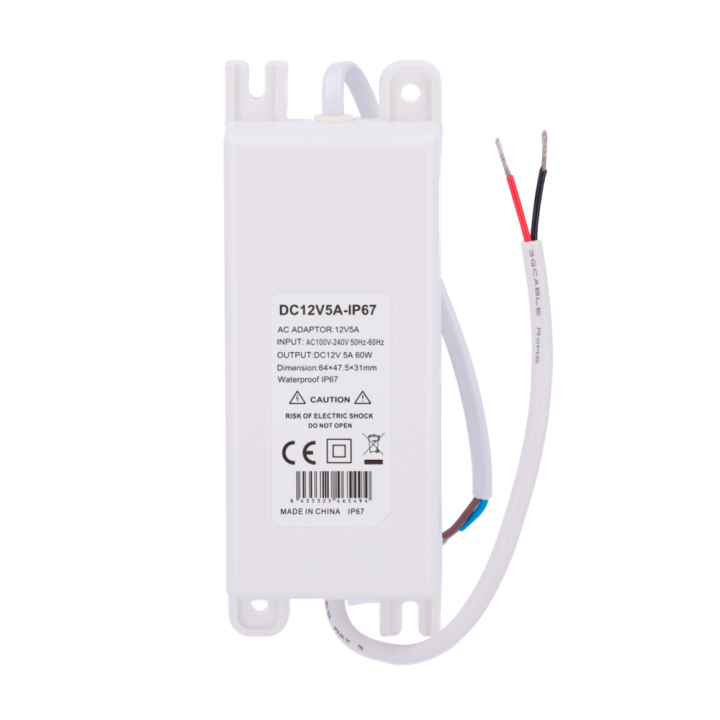 MARCA BLANCA DC12V5A-IP67 12V 5A IP67 Power Supply