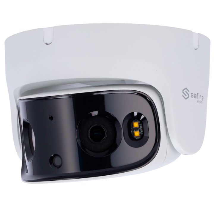 SAFIRE SMART SF-IPT180CA-8I1-SL 8MP Turret IP Camera with PoE, Wi-Fi, IP67, White LED