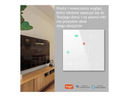 WiFi termostats Loadable 16A White PS TUYA sērija