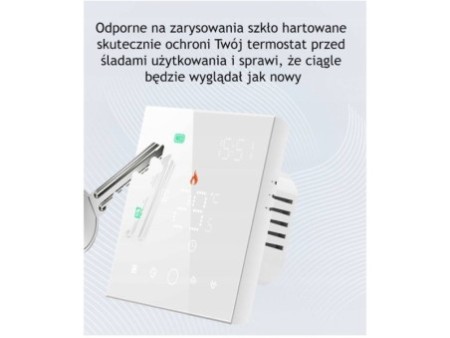 WiFi termostats Loadable 16A White PS TUYA sērija