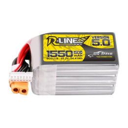 Lipo Tattu R-Line Versio 5.0 1550mAh 22.2V 150C 6S akku XT60-liittimellä