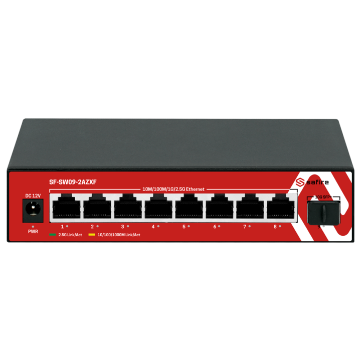 SAFIRE SF-SW09-2AZXF 5-Port Gigabit PoE Managed Switch