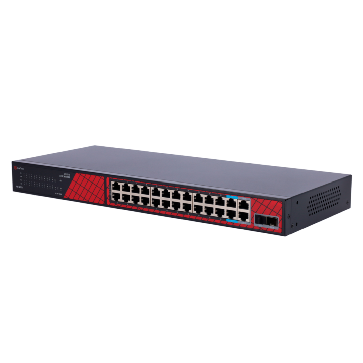 SAFIRE SF-SW2824HIPOE-300 hallatav Gigabit PoE lüliti, 21 porti, 300 W PoE eelarve
