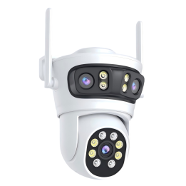 Immax NEO LITE TRIPLE išmanioji lauko kamera, 355°/90° Pan/Tilt, WiFi, 2MP+2MP+2MP