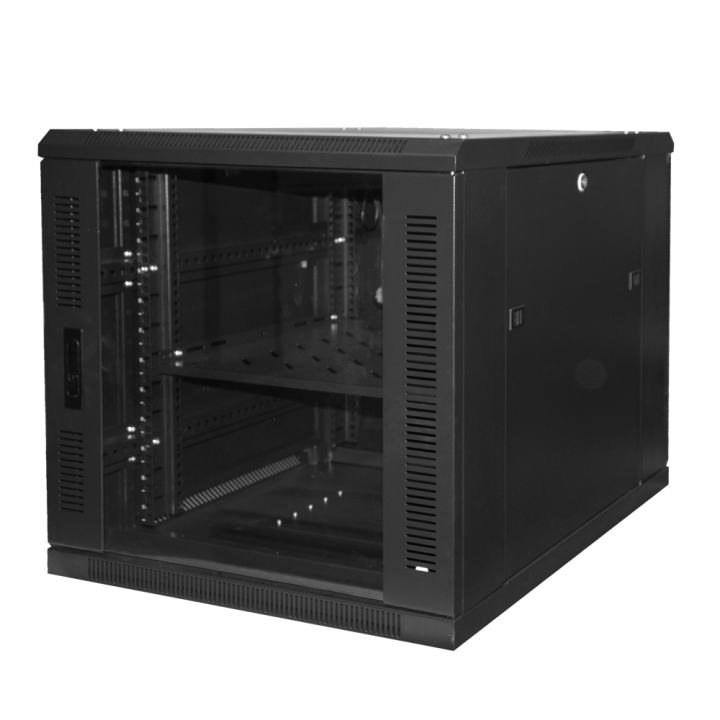 MARCA BLANCA RACK-12UN-8D 12U 19" sienas tīkla skapis ar stikla durvīm