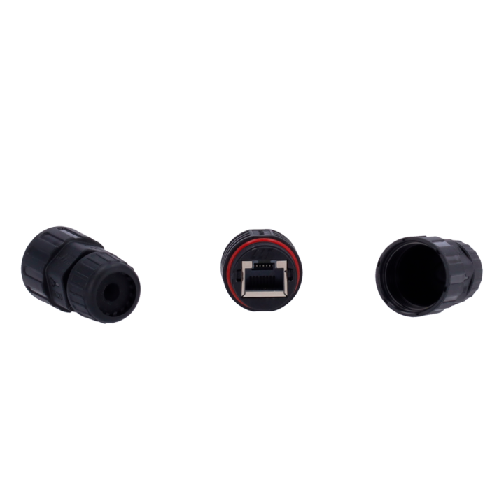 MARCA BLANCA CON-RJ45-GLAND-W-BLACK RJ45 jungties riebokšlis - juodas