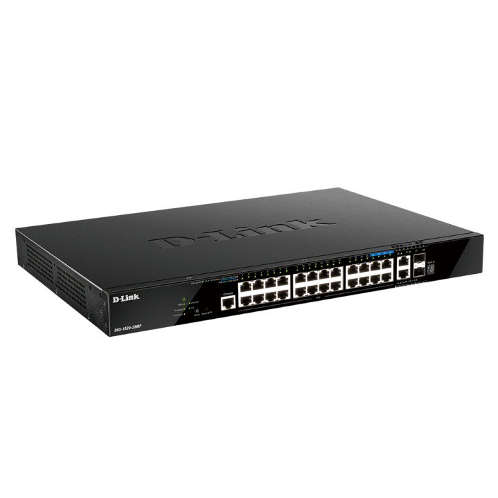 D-Link DGS-1520-28MP/E 28-Port Smart Managed PoE+ Gigabit Switch with 4x 10G SFP+ and 4x 2.5G