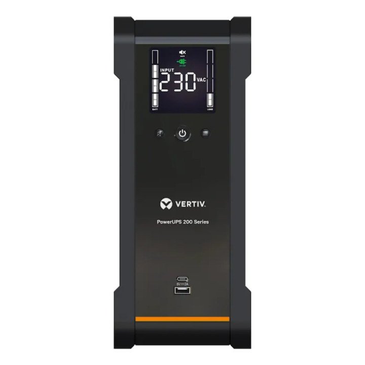 Vertiv PSA6-1000IT-SCH Line-Interactive UPS 1 kVA / 625 W, 4 Outlets, Black