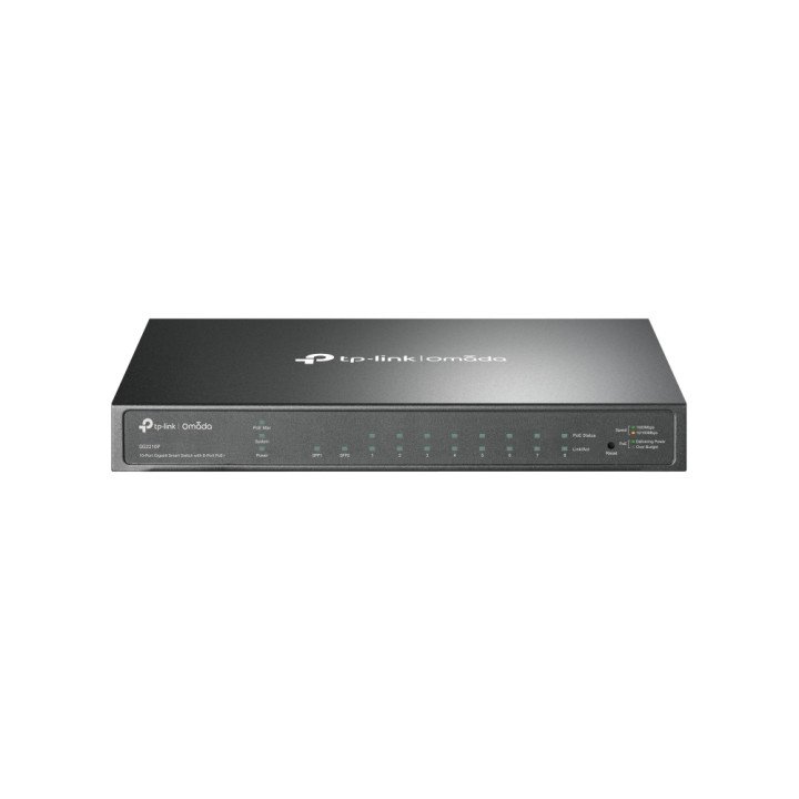 TP-Link SG2210P (TL-SG2210P) JetStream 8-Port Gigabit Smart PoE+ Switch with 2 SFP Slots
