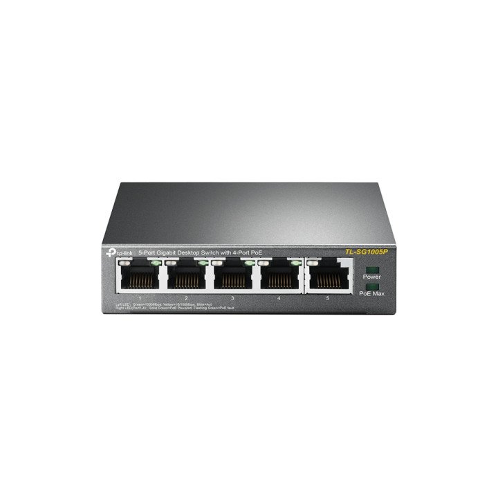 TP-Link TL-SG1005P 5-Port Gigabit Desktop Switch with 4-Port PoE+