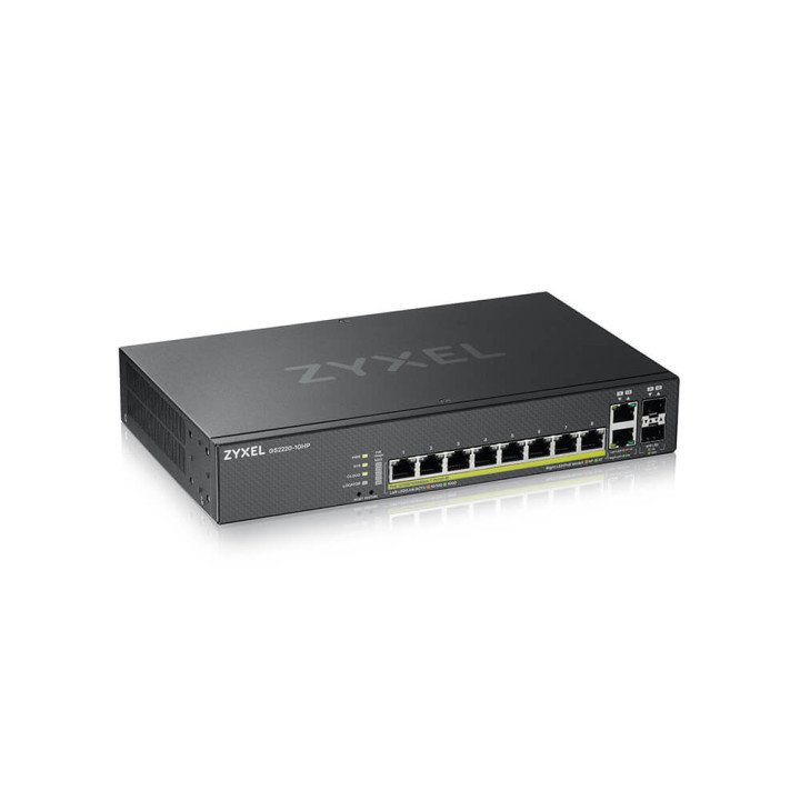 ZyXEL GS2220-10HP-EU0101F 8-Port Gigabit L2 PoE Managed Switch with GbE Uplink