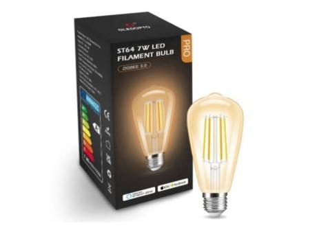 Gledopto Viedā LED spuldze Zigbee AmberST64 E27 7W Amber CCT E27