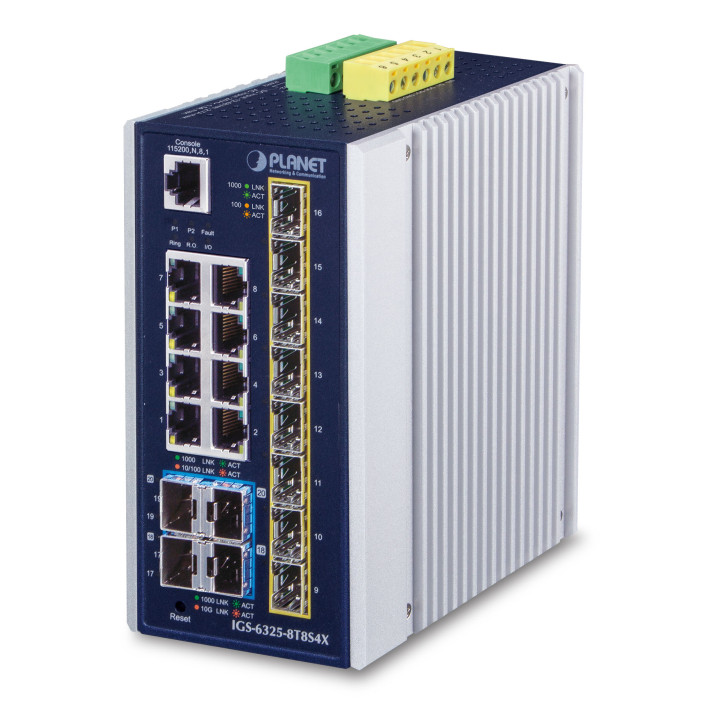 PLANET IGS-6325-8T8S4X Hallatav 8 pordiga Gigabit lüliti