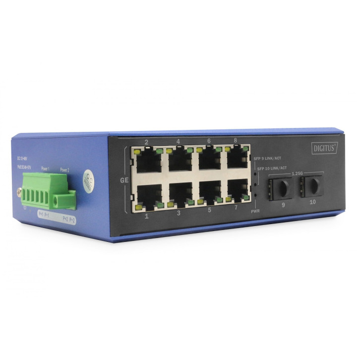 DIGITUS DN-651150 Tööstuslik 8+2 Gigabit Lüliti