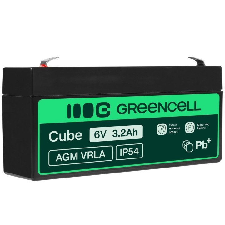 Green Cell AGM14 6V 3.2Ah VRLA Battery