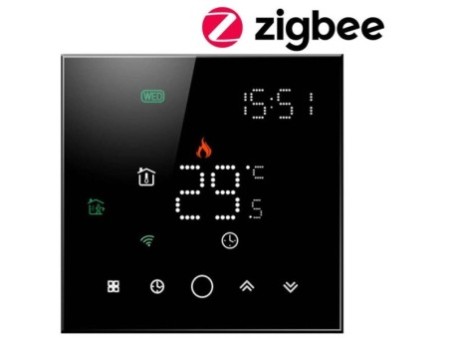 ZigBee termostats, ielādējams 16A, Melns PS TUYA