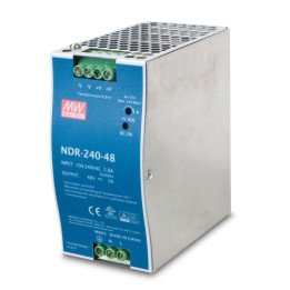 PLANET PWR-240-48 48V 240W DIN Rail Power Supply (NDR-240-48, Adjustable 48-56V DC)