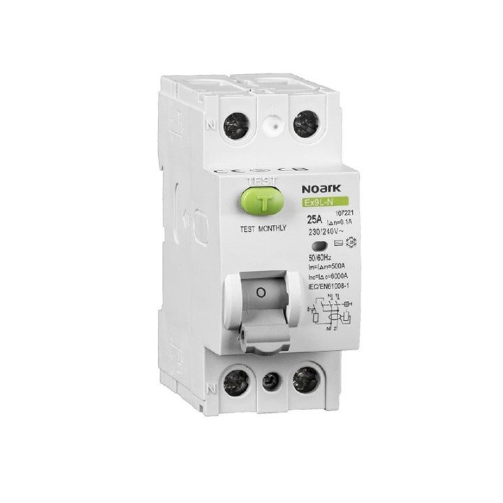 Noark 108354 2P 40A 100mA tyyppi A RCCB 6kA