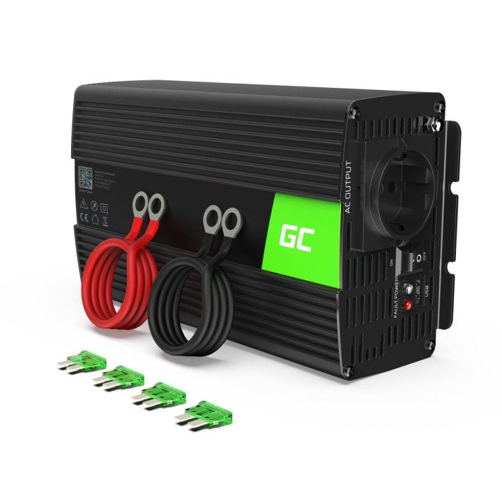Green Cell INV09 1000W puhas siinuslaine inverter 12V-230V
