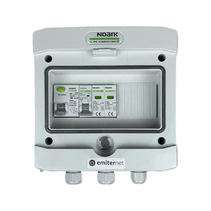 Устройство защиты от перенапряжения EMITER EM-264N_AC IP65 SPD AC Type 2 с защитой от перегрузки и RCD