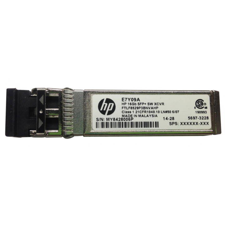 HPE E7Y09A 16GB SFP+ Īsviļņu paplašinātas temperatūras raiduztvērējs 850nm 300m Daudzmodu LC