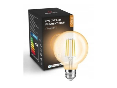 Gledopto Viedā LED spuldze Zigbee AmberG95 E27 7W Amber CCT E27